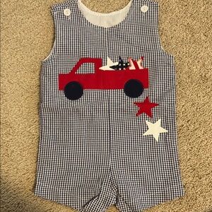 Red Truck Baby Romper 4th of July!